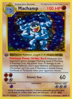 Machamp Holo 8 - Base Set 1st Edition Pokesingles