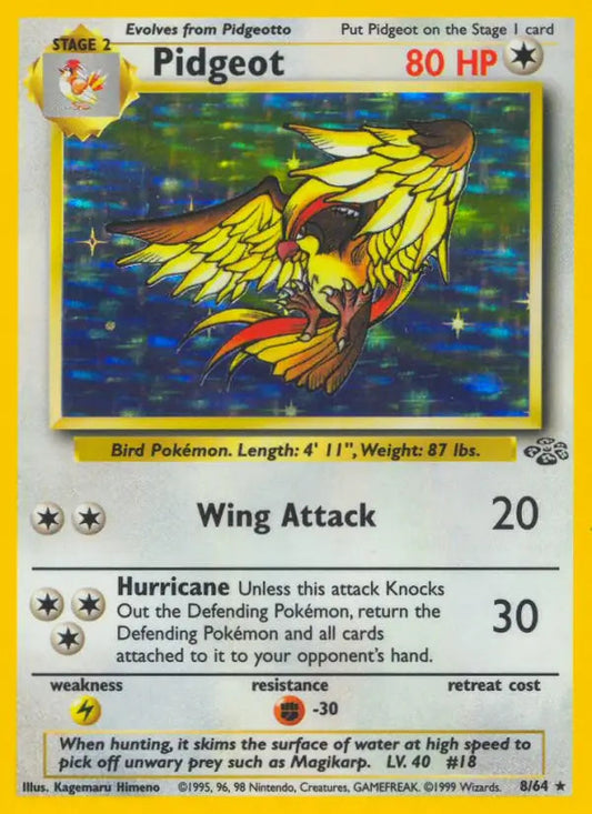 Pidgeot Holo 8 - Jungle Pokesingles