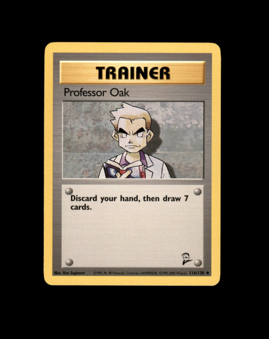 *SE BILDE FOR TILSTAND* Professor Oak #116 Pokemon Base Set 2 Pokesingles