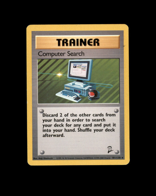 *SE BILDE FOR TILSTAND* Computer Search #101 Pokemon Base Set 2 Pokesingles