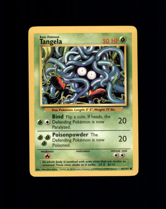 *SE BILDE FOR TILSTAND* Tangela #66 Pokemon Base Set Pokesingles