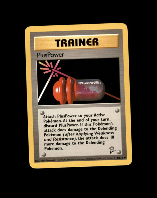 *SE BILDE FOR TILSTAND* PlusPower #113 Pokemon Base Set 2 Pokesingles