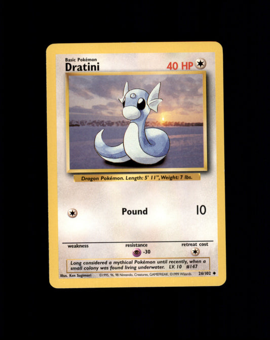 *SE BILDE FOR TILSTAND*Dratini #26 Pokemon Base Set Pokesingles