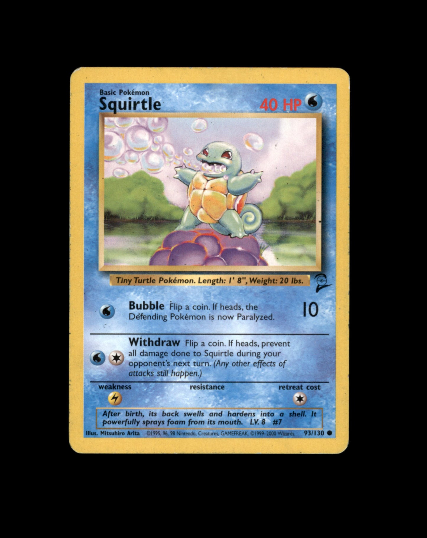 *SE BILDE FOR TILSTAND* Squirtle #93 Pokemon Base Set 2 Pokesingles