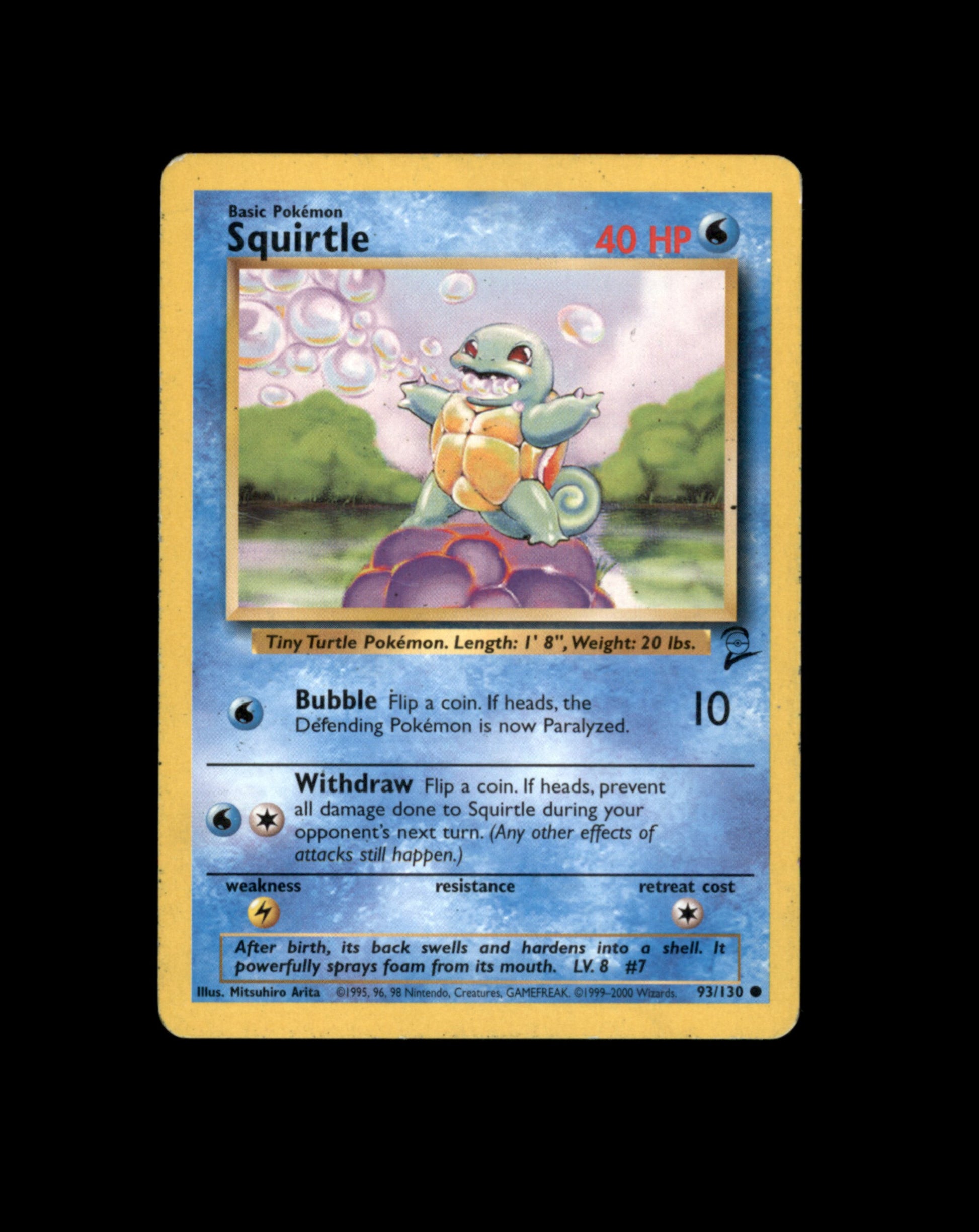 *SE BILDE FOR TILSTAND* Squirtle #93 Pokemon Base Set 2 Pokesingles