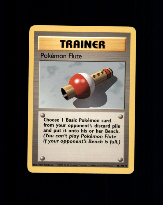 *SE BILDE FOR TILSTAND* Pokemon Flute #86 Pokemon Base Set Pokesingles