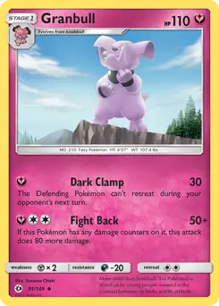 Granbull 91 - Sun & Moon Base Pokesingles