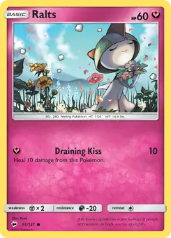 Ralts 91 - Burning Shadows Pokesingles
