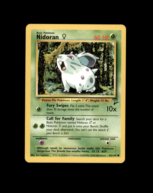 *SE BILDE FOR TILSTAND* Nidoran #82 Pokemon Base Set 2 Pokesingles