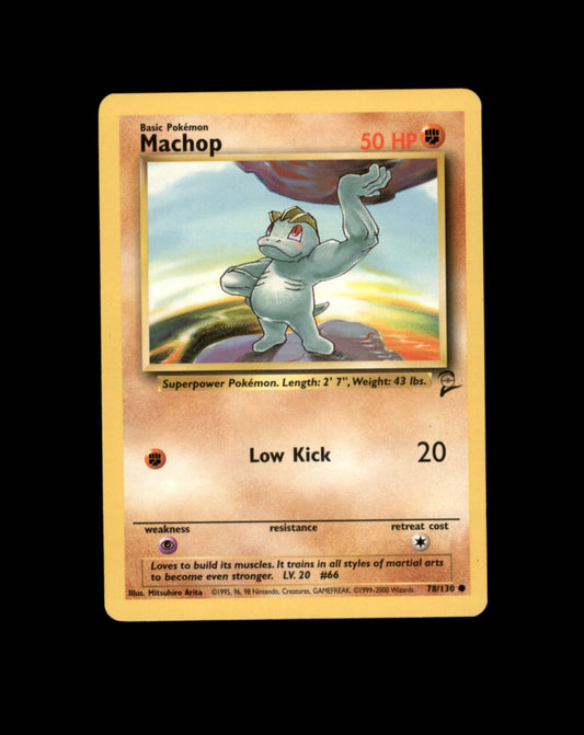 *SE BILDE FOR TILSTAND* Machop #78 Pokemon Base Set 2 Pokesingles