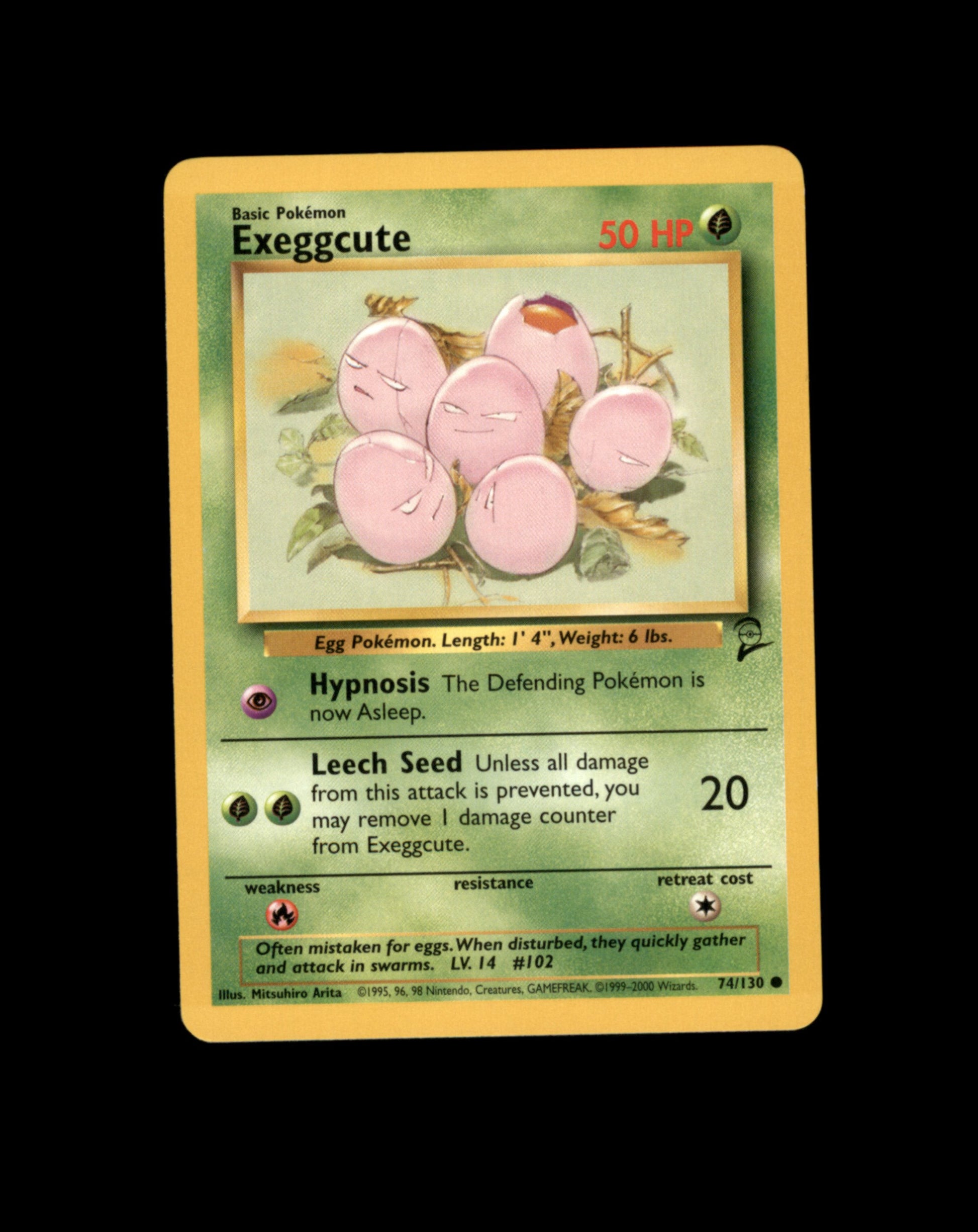 *SE BILDE FOR TILSTAND* Exeggcute #74 Pokemon Base Set 2 Pokesingles