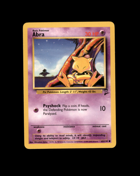 *SE BILDE FOR TILSTAND* Abra #65 Pokemon Base Set 2 Pokesingles