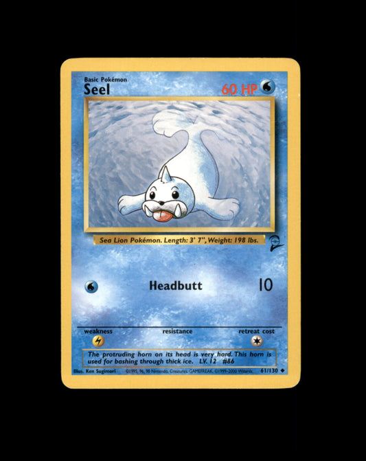*SE BILDE FOR TILSTAND* Seel #61 Pokemon Base Set 2 Pokesingles