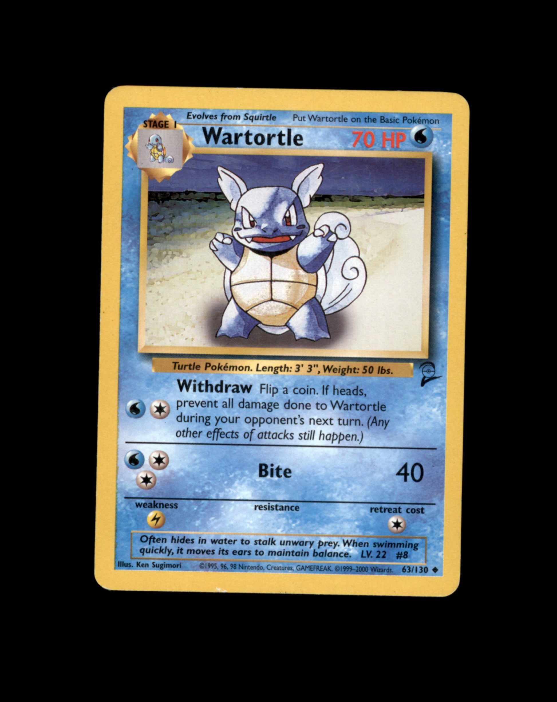 *SE BILDE FOR TILSTAND* Wartortle #63 Pokemon Base Set 2 Pokesingles