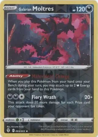 Galarian Moltres Reverse Holo 093, Evolving Skies | Sword & Shield, , 5.00 kr, Pokesingles. Kjøp pokemon kort til lave priser hos oss.
