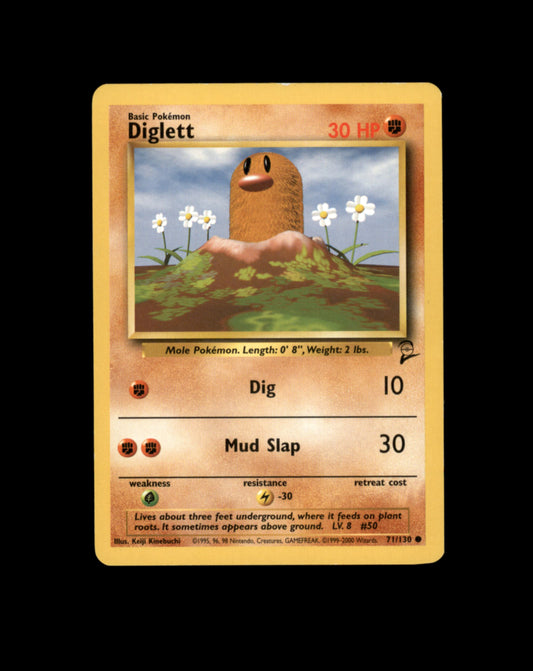 *SE BILDE FOR TILSTAND* Diglett #71 Pokemon Base Set 2 Pokesingles