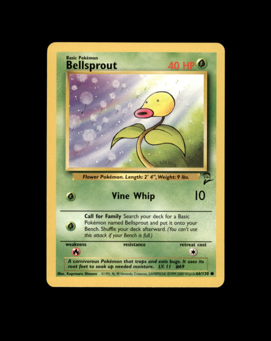 *SE BILDE FOR TILSTAND* Bellsprout #66 Pokemon Base Set 2 Pokesingles