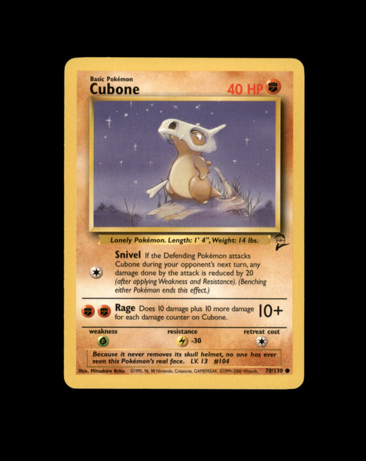 *SE BILDE FOR TILSTAND* Cubone #70 Pokemon Base Set 2 Pokesingles