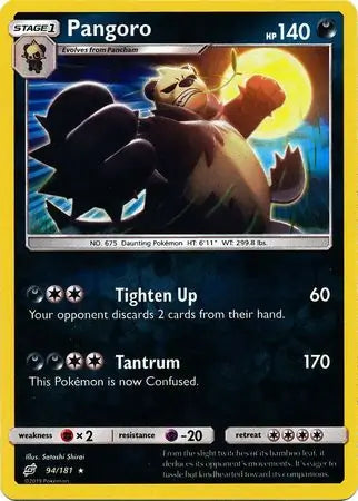 Pangoro Reverse Holo 94 - Team Up Pokesingles