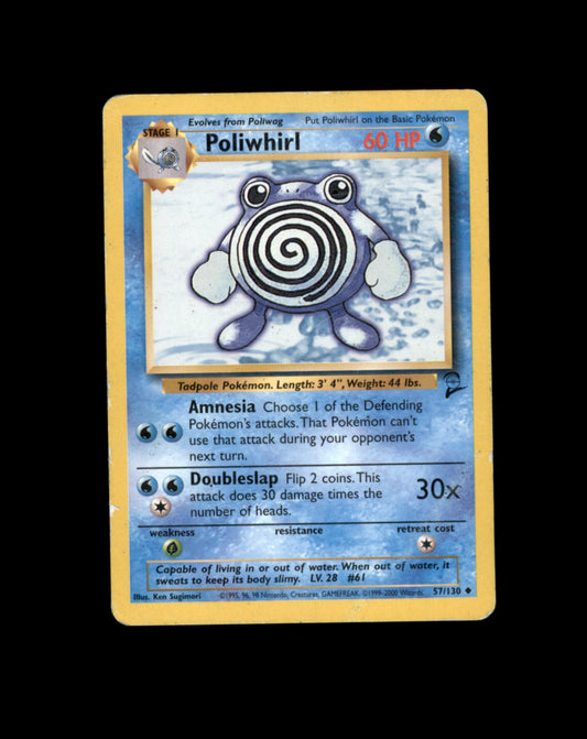 *SE BILDE FOR TILSTAND* Poliwhirl #57 Pokemon Base Set 2 Pokesingles