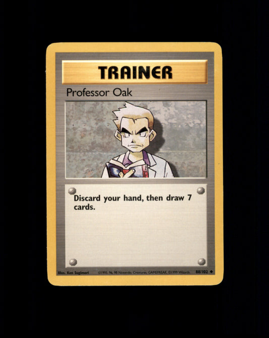 *SE BILDE FOR TILSTAND* Professor Oak #88 Pokemon Base Set Pokesingles