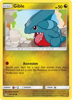 Gible 96 - Ultra Prism Pokesingles