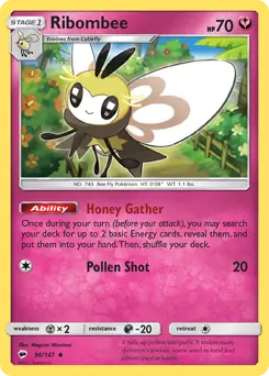 Ribombee 96 - Burning Shadows Pokesingles