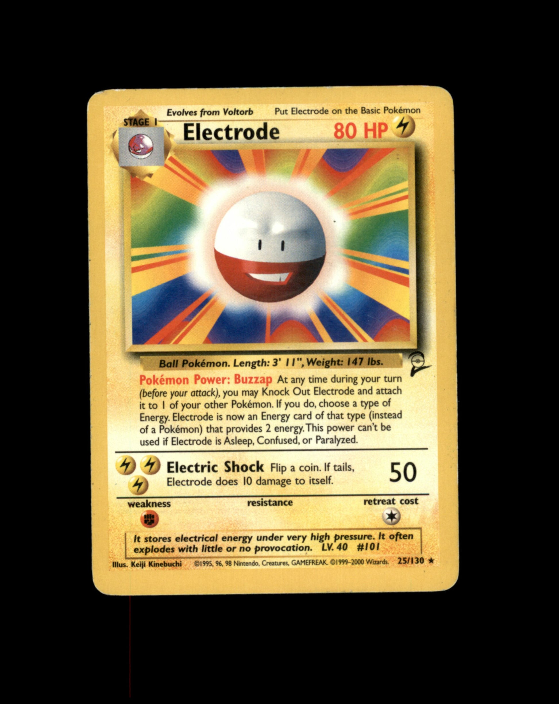 *SE BILDE FOR TILSTAND* Electrode #25 Pokemon Base Set 2 Pokesingles