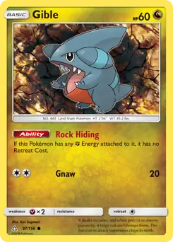 Gible 97 - Ultra Prism Pokesingles