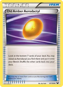 Old Amber Aerodactyl 97 - Dark Explorers Pokesingles