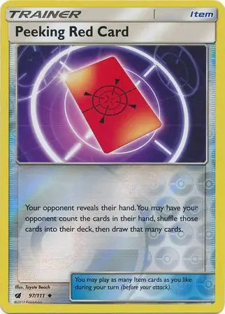 Peeking Red Card Reverse Holo 97 - Crimson Invasion Pokesingles
