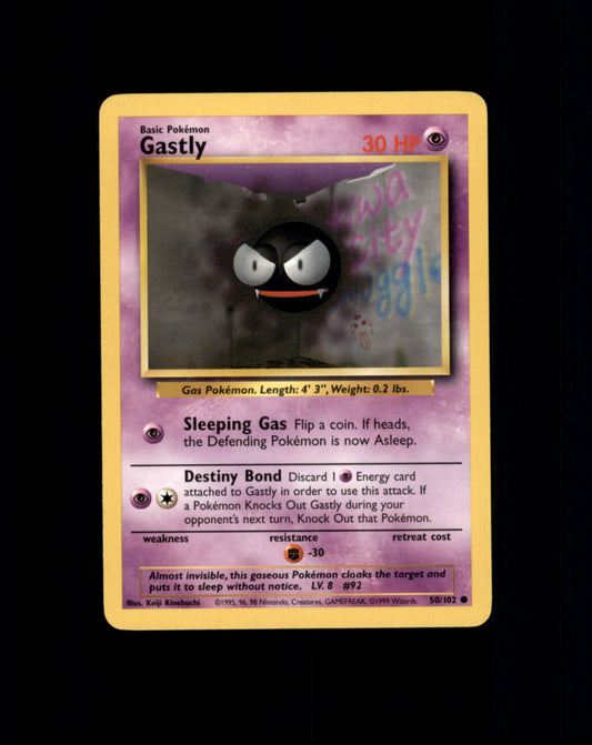 *SE BILDE FOR TILSTAND* Gastly #50 Pokemon Base Set Pokesingles