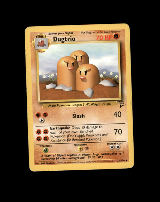 *SE BILDE FOR TILSTAND* Dugtrio #23 Pokemon Base Set 2 Pokesingles
