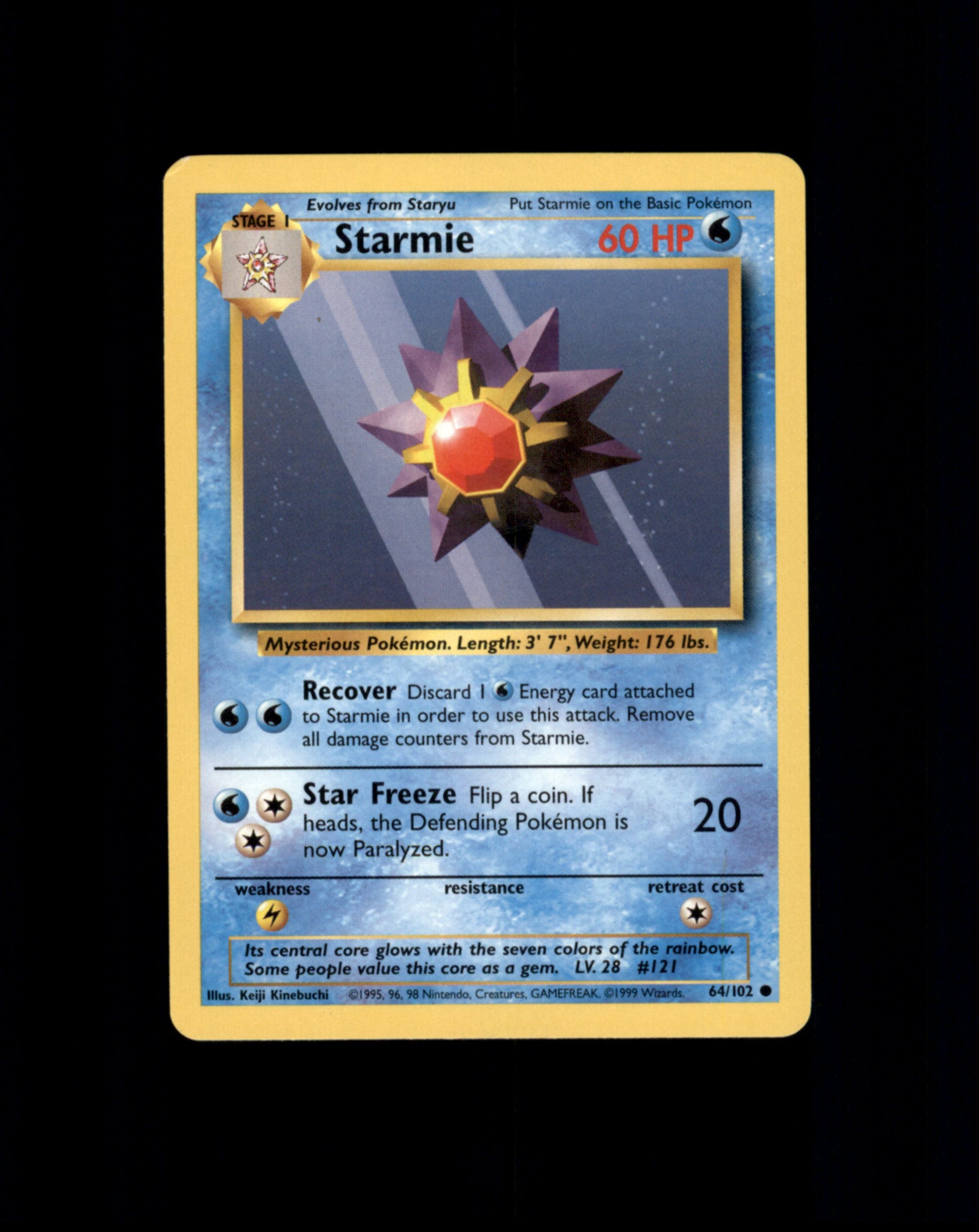 *SE BILDE FOR TILSTAND* Starmie #64 Pokemon Base Set Pokesingles