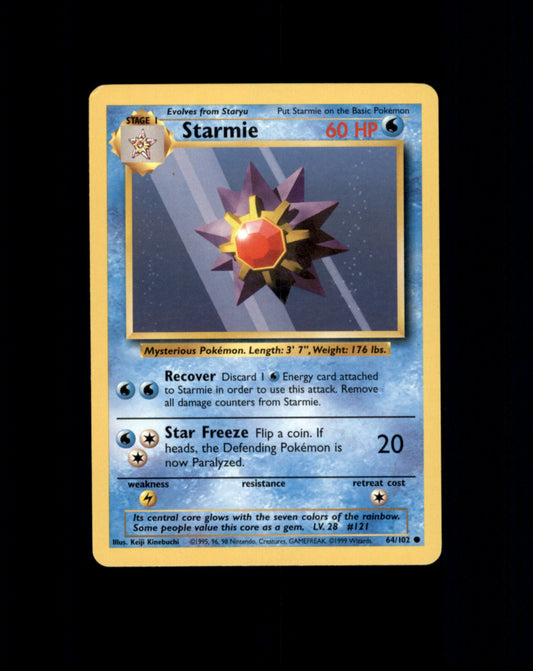 *SE BILDE FOR TILSTAND* Starmie #64 Pokemon Base Set Pokesingles
