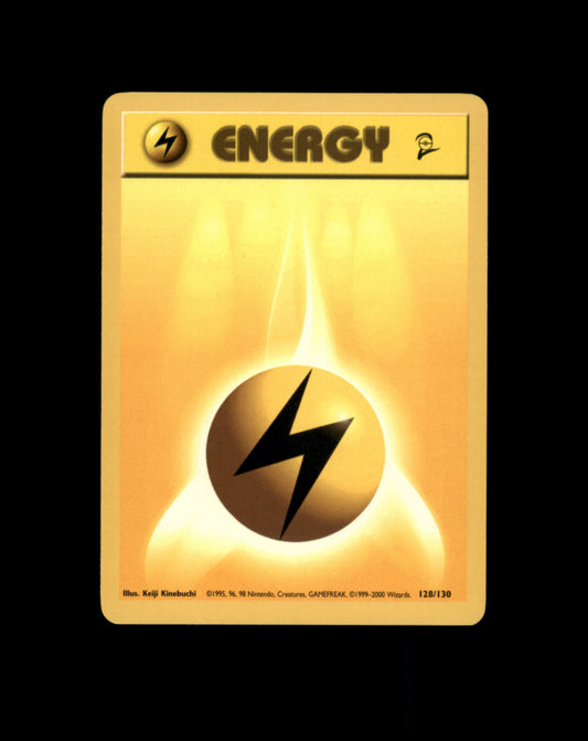 *SE BILDE FOR TILSTAND* Lightning Energy #128 Pokemon Base Set 2 Pokesingles