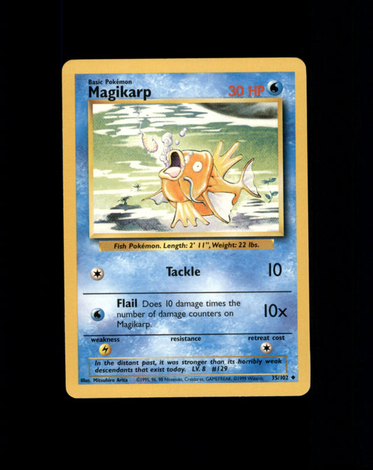 *SE BILDE FOR TILSTAND* Magikarp #35 Pokemon Base Set Pokesingles