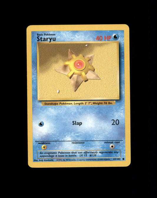 *SE BILDE FOR TILSTAND* Staryu #65 Pokemon Base Set Pokesingles