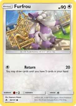 Furfrou 99 - Forbidden Light Pokesingles