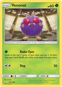 Venonat 9 - Unbroken Bonds Pokesingles