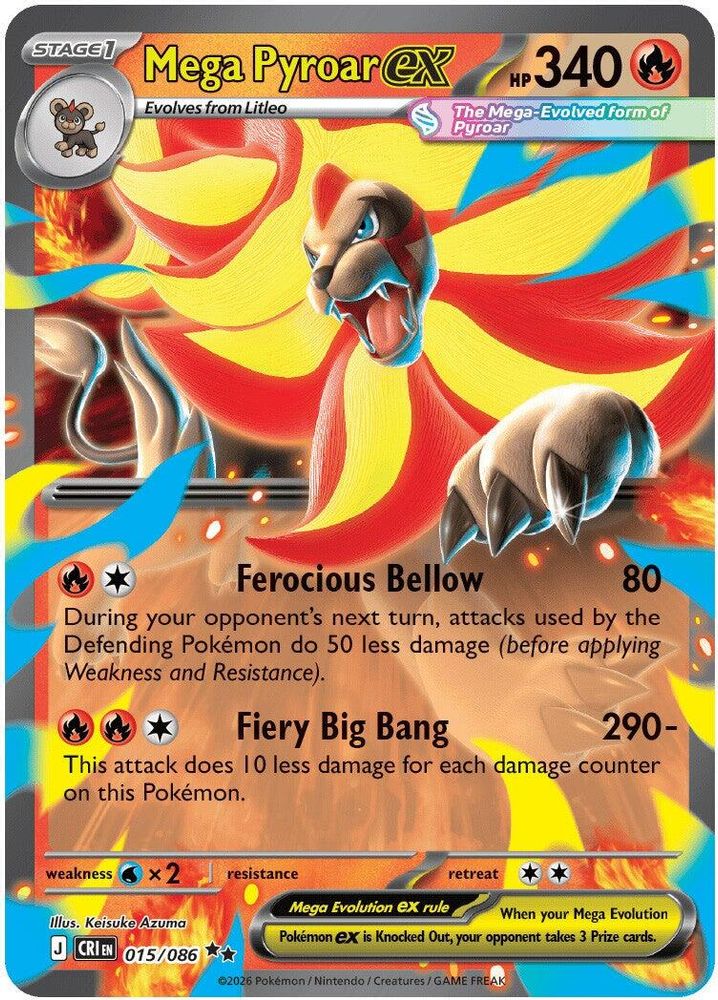 Mega Pyroar ex 015/086 - Chaos Rising