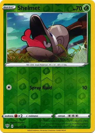 Shelmet Reverse Holo 009, Darkness Ablaze | Sword & Shield, , 7.00 kr, Pokesingles. Kjøp pokemon kort til lave priser hos oss.