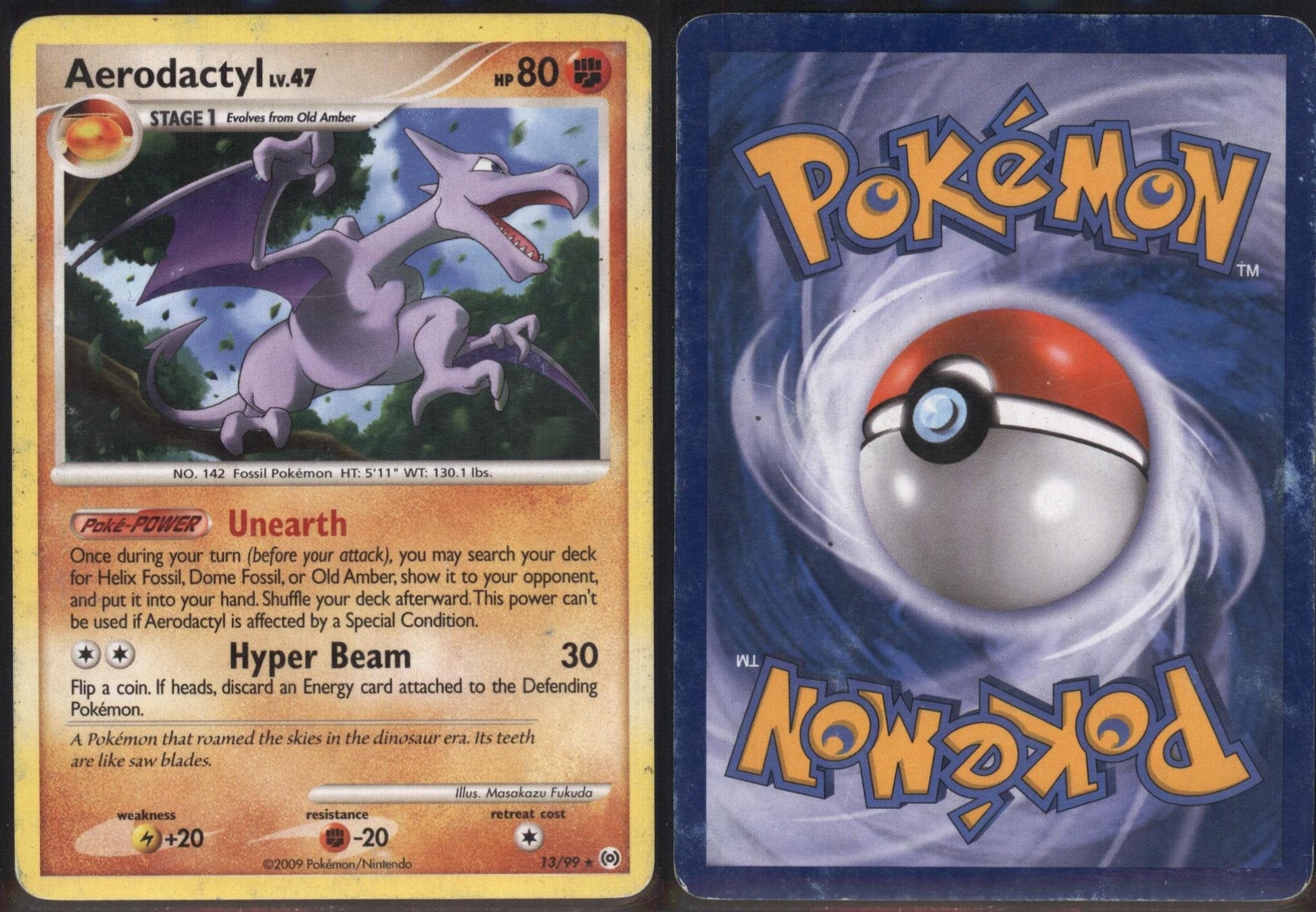 *SE BILDE FOR TILSTAND* Aerodactyl #13 Pokemon Arceus Pokesingles