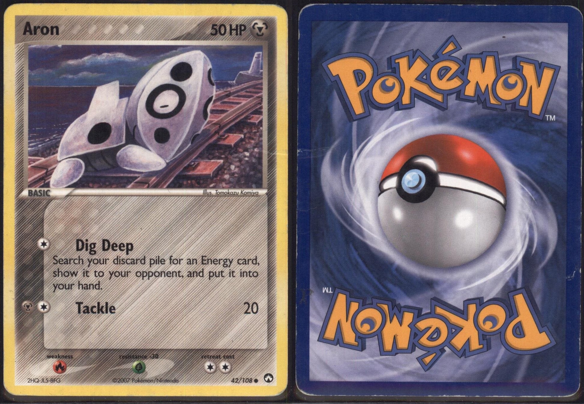 *SE BILDE FOR TILSTAND* Aron #42 Pokemon Power Keepers Pokesingles