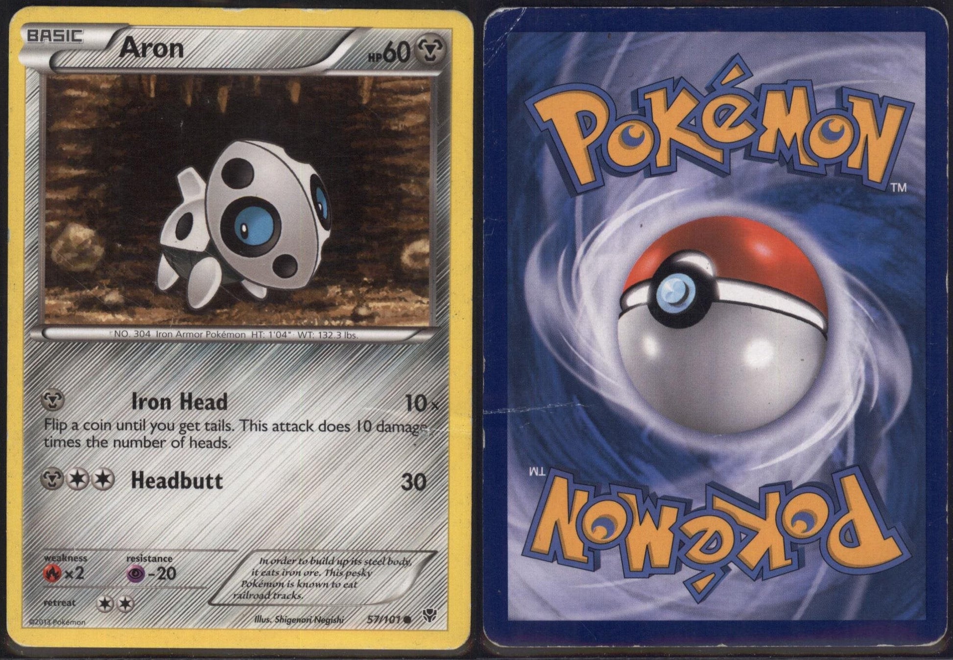 *SE BILDE FOR TILSTAND* Aron #57 Pokemon Plasma Blast Pokesingles