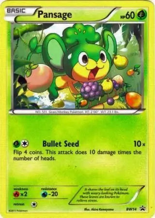 Pansage BW14 - Black & White Promos Pokesingles