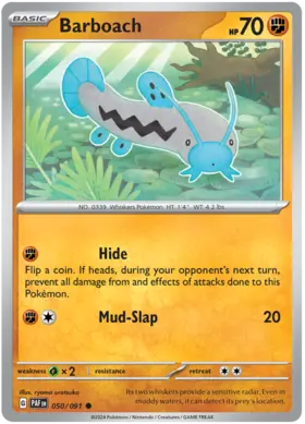050 Barboach, Paldean Fates, nonholo, 2.00 kr, Pokesingles. Kjøp pokemon kort til lave priser hos oss.