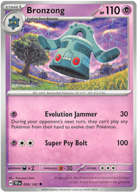 069 Bronzong, Temporal Forces | Scarlet & Violet, nonholo, 2.00 kr, Pokesingles. Kjøp pokemon kort til lave priser hos oss.