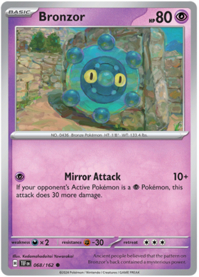 068 Bronzor, Temporal Forces | Scarlet & Violet, nonholo, 2.00 kr, Pokesingles. Kjøp pokemon kort til lave priser hos oss.