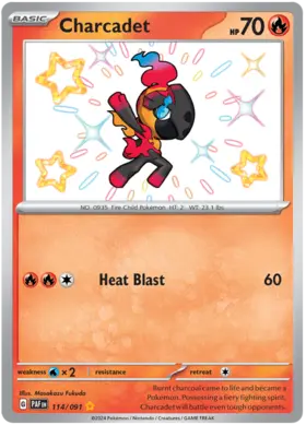 114 Charcadet, Paldean Fates, secret, 39.00 kr, Pokesingles. Kjøp pokemon kort til lave priser hos oss.